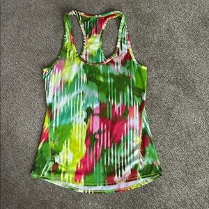 Athleta Wailea Chi Racerback Running Tank Tropical Multicolor Size XS